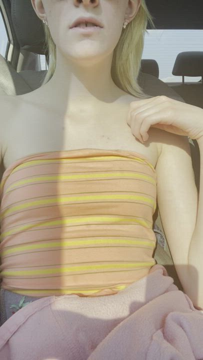 Tube tops are so easy to slip off [gif]