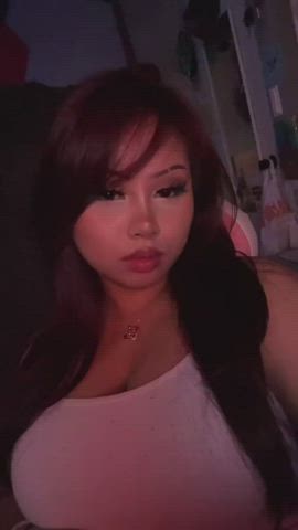 asian big tits boobs busty cambodian natural tits redhead clip
