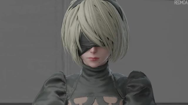 3D, Android_2B, Animated, Blender, Nier, Nier_Automata, Sound, redmoa