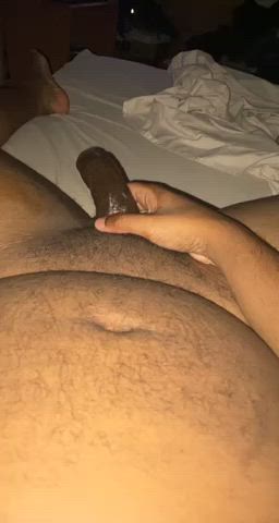 bbc chubby cock ring jerk off thick cock uncut clip