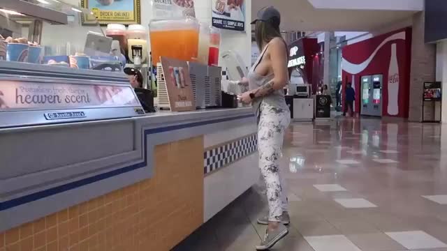 BralessForever - Big Side-Boob At The Mall ??  All The Full Length Videos Are On: