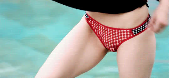 bikini blonde celebrity natalie dormer panties pool white girl clip