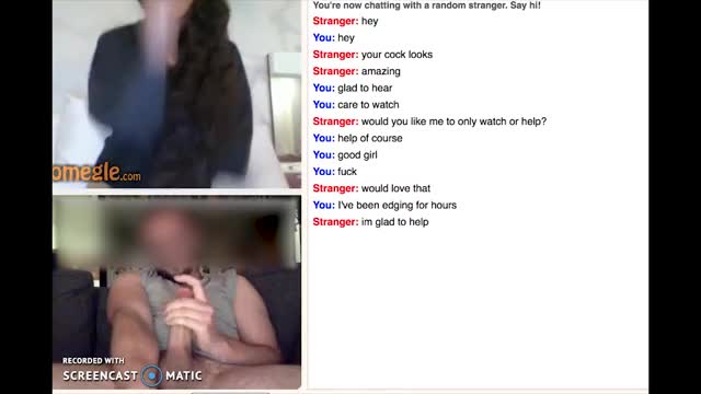 Horniest omegle girl ever does everything for me until she hears her bf come home..