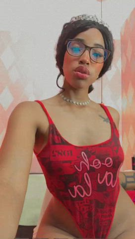 Curvy Ebony Glasses Latina Model Seduction Teen Webcam clip