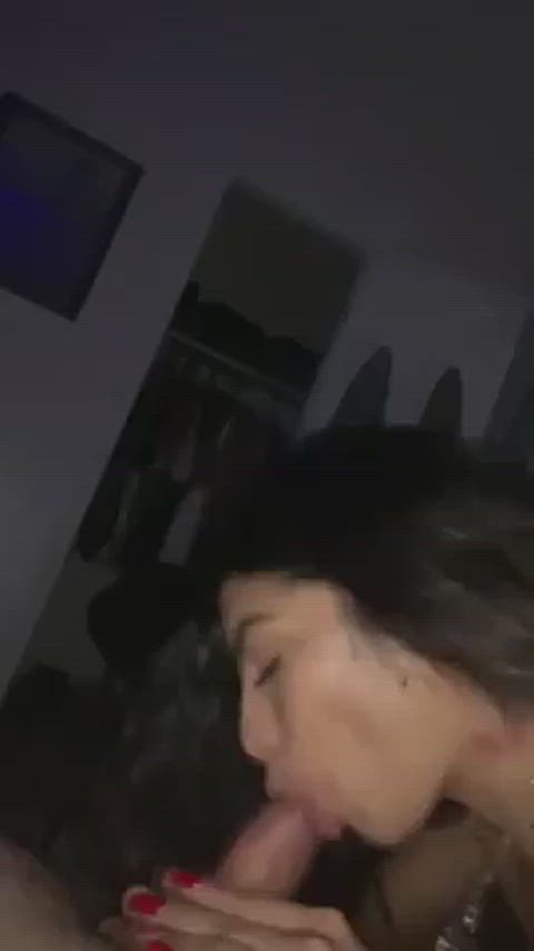 blowjob fast girlfriend homemade rough sloppy tongue fetish clip