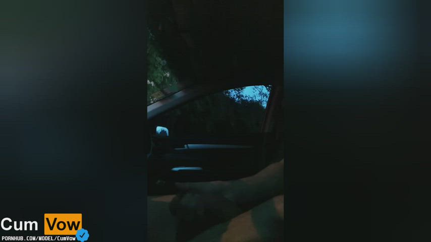 Wank Driving and Cumming in the School Parking