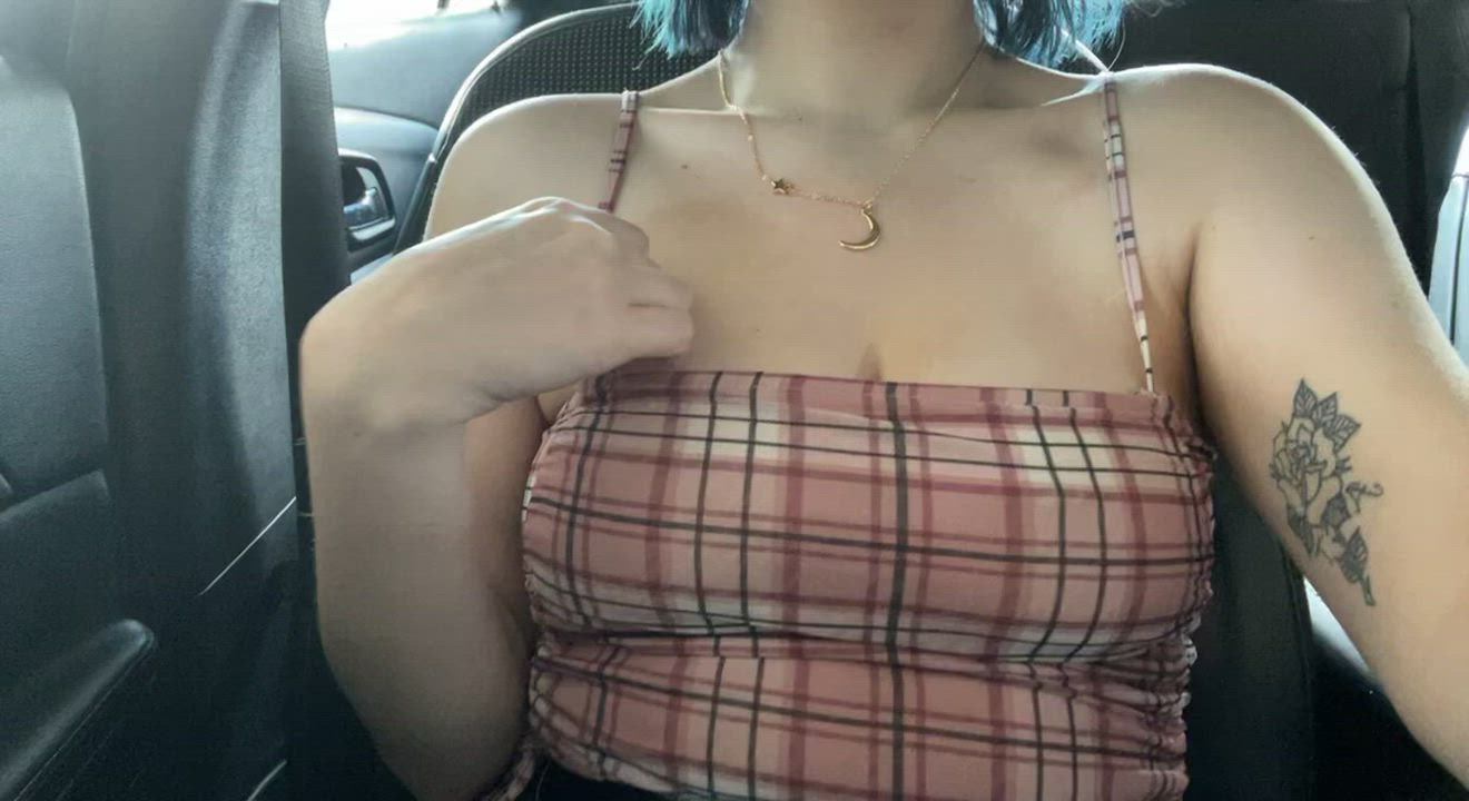 Big Tits Nipple Piercing Public clip