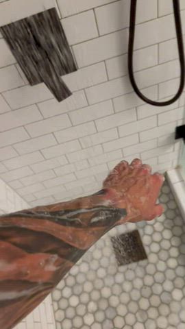 shower spanking hands clip