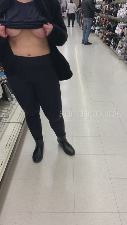 In the men’s section trying to get accidentally caught on purpose 😉 [GIF]