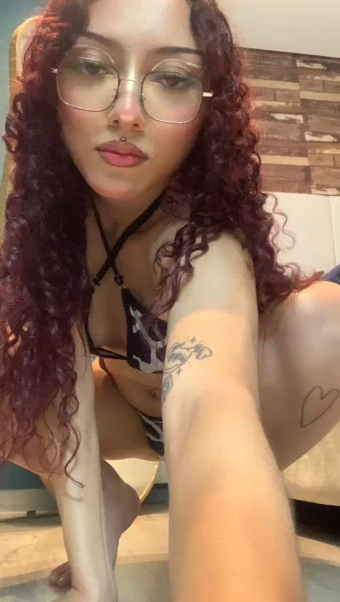 cute latina lingerie petite redhead skinny clip