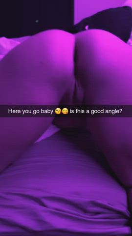 Convinced my hotwife to send me snapchats of her meeting 😋🍑