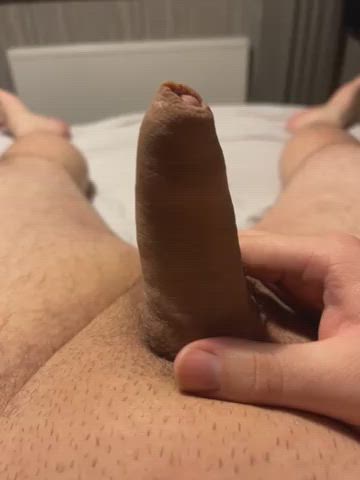 cock jerk off little dick male masturbation masturbating small cock uncut clip