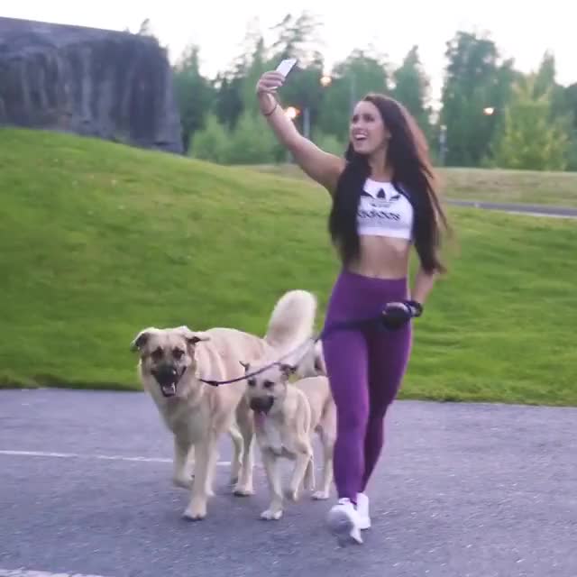 clothed fitness model clip