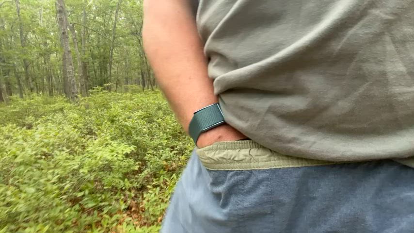 Walking around the nature preserve playing with my dick