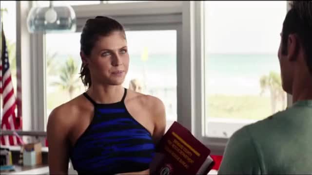 Alexandra Daddario - Baywatch - credits sequence outtakes version of bouncing scene