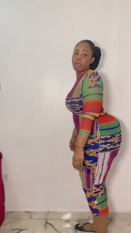 African Curvy Dress clip