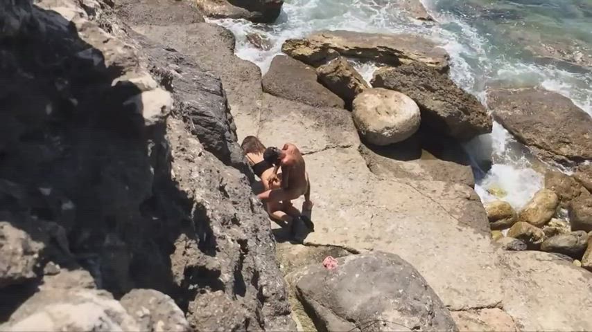 amateur beach public sex spy voyeur clip
