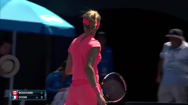 Eugenie Bouchard v Oceane Dodin match highlights (1R) Australian Open 2018 (1of2)