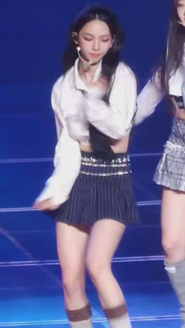 The way she adjust her shirt.