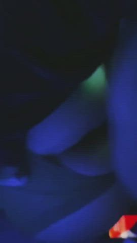 Thanks for the blue lights hun. Now slide these panties and fuck me hard while my