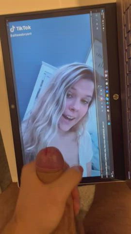 blonde cumshot facial tribute clip