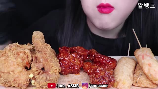 제인_BBQ 황금올리브 시크릿 양념 치킨 + 고래사 어묵 먹방-4