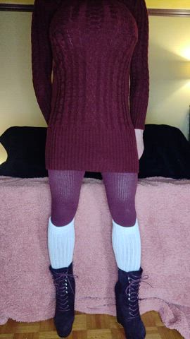 This sweaterdress might be to short, but it's fine, right ? 30 mins video of this