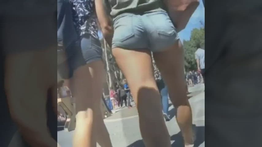 ass gap jean shorts non-nude tight tight ass clip
