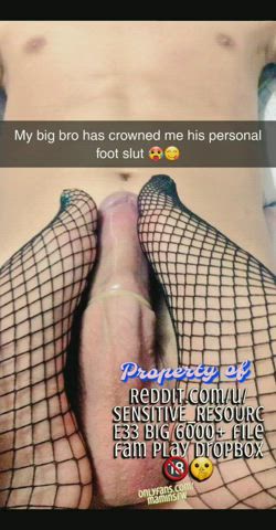 I'm my big brother's personal foot slut