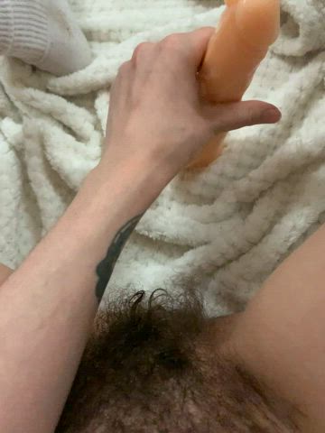 dildo hairy hairy pussy masturbating petite sex toy solo toy toys hairy-pussy clip