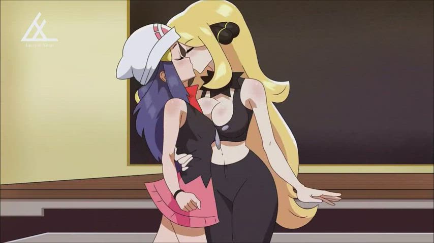 boobs hentai kissing lesbian lesbians sucking tits clip