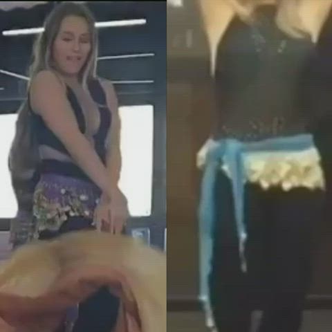 babe blonde brazilian celebrity dancing clip
