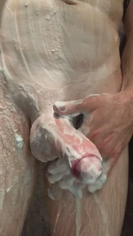 All soapy in the shower