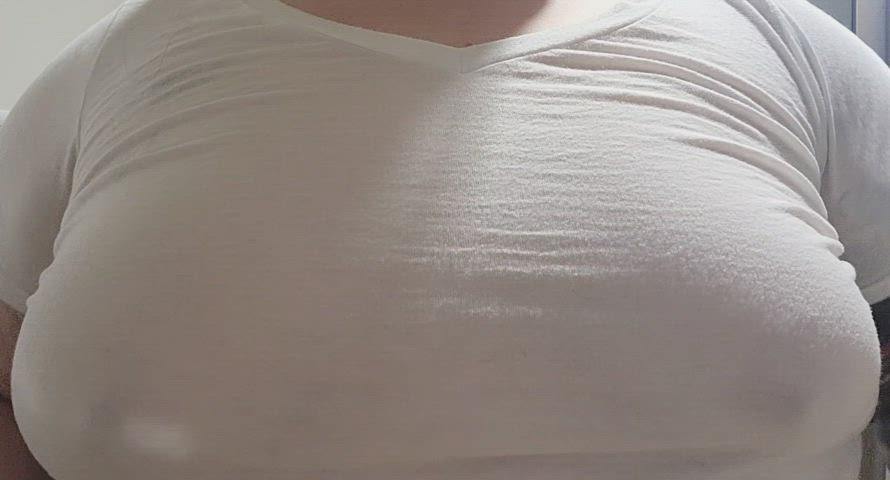 Hubby said I was a tease going to work in this see-through shirt... it's just easier