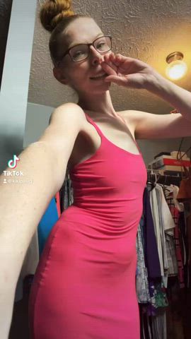 dress glasses small tits tiktok clip