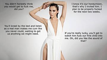 Your new wife, Gal Gadot, tells you about the guest she invited on your honeymoon
