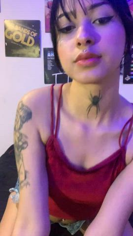 brunette cute demon emo latina onlyfans teen clip