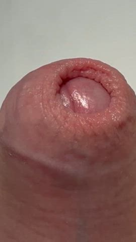 Cock Close Up Uncut Foreskin rollback