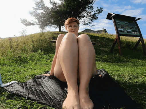 boobs glasses legs legs up redhead clip