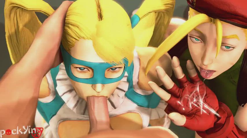Street Fighter Cammy And Mika Taking Turns On Tasting Your Cum 3D Hentai