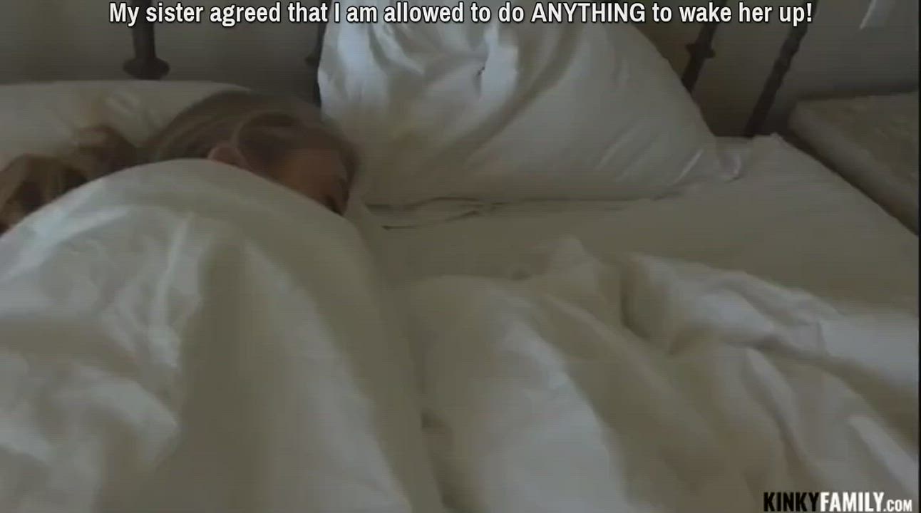 Cute Sis (part 2) - waking her up for class! [Sleeping]