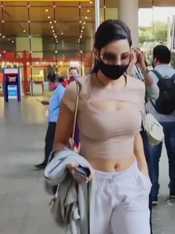 Nora Fatehi - Casual Jiggles in Mumbai Airport