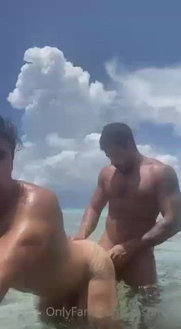 bareback beach gay outdoor clip