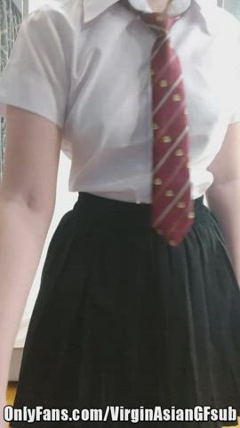 asian japanese jav model kawaii girl onlyfans schoolgirl striptease uniform virgin