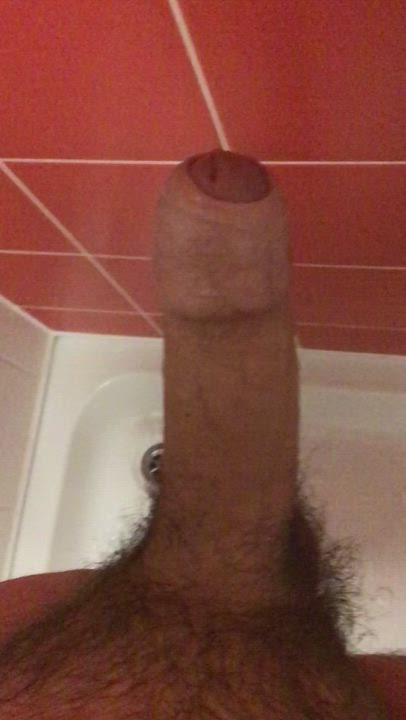 My BWC cumming in hotel bathroom - Count the squirts!