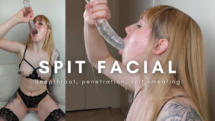 Extreme spit play and rough gagging