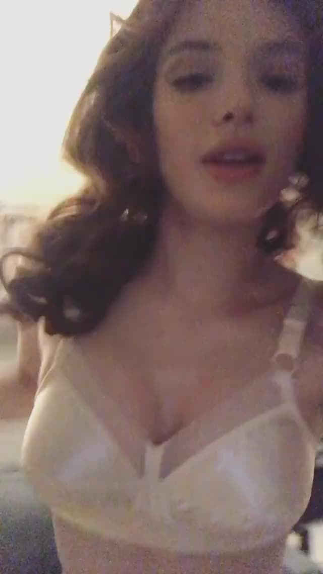 Bella Thorne selfie in white lingerie