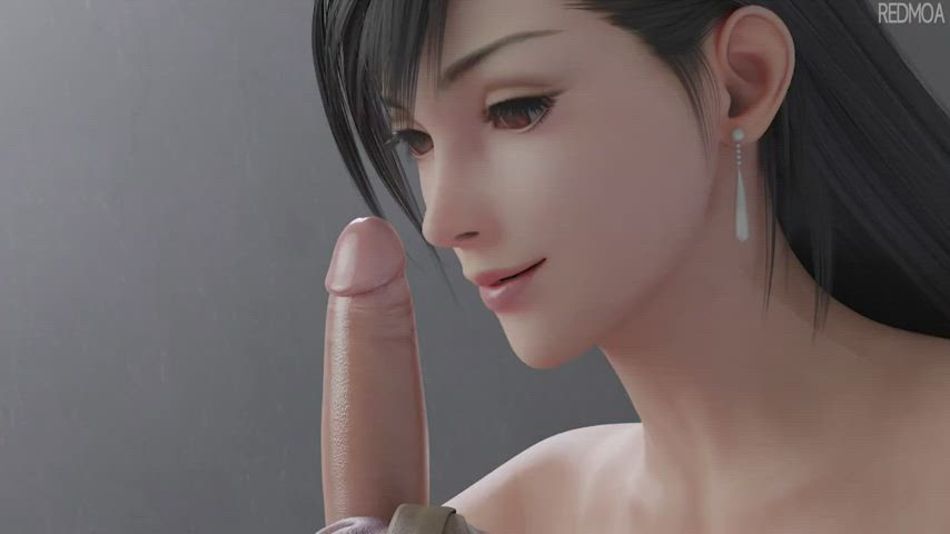 Tifa Lockhart kissing penis (Redmoa) [Final Fantasy]