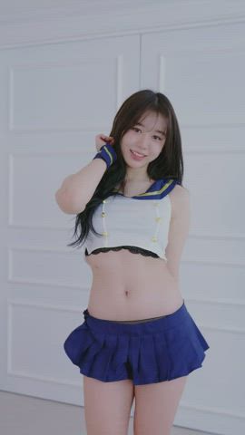 asian ass babe boobs cute kimono korean model clip