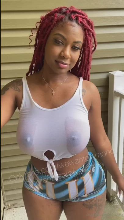 Big Tits Ebony Tease clip